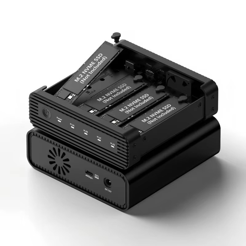 Case Fans - Aluminium M2 4-bay USB4 externe NVME