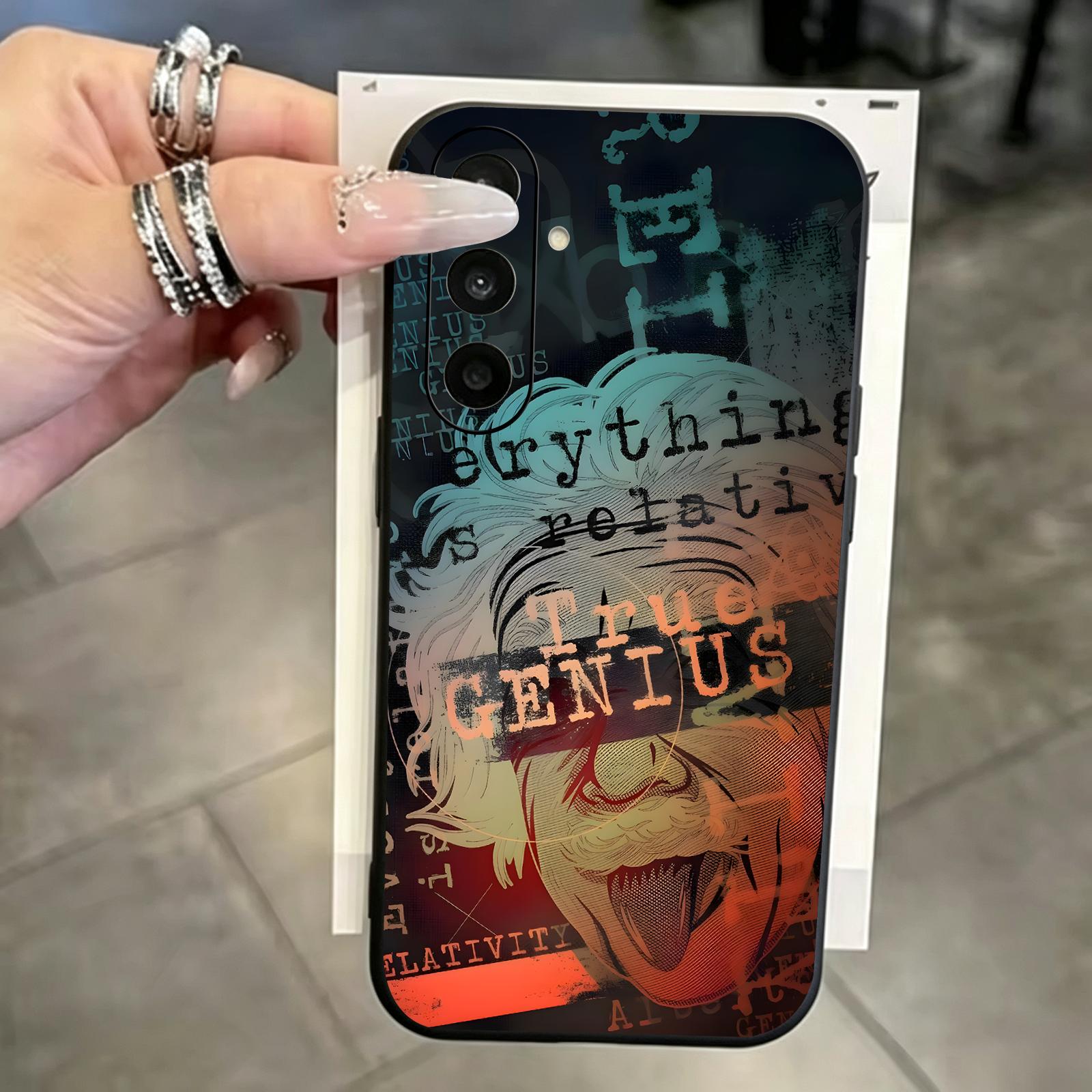 Matte Pc Case - Wetenschapper Albert Einstein telefoonhoesje voor Samsung