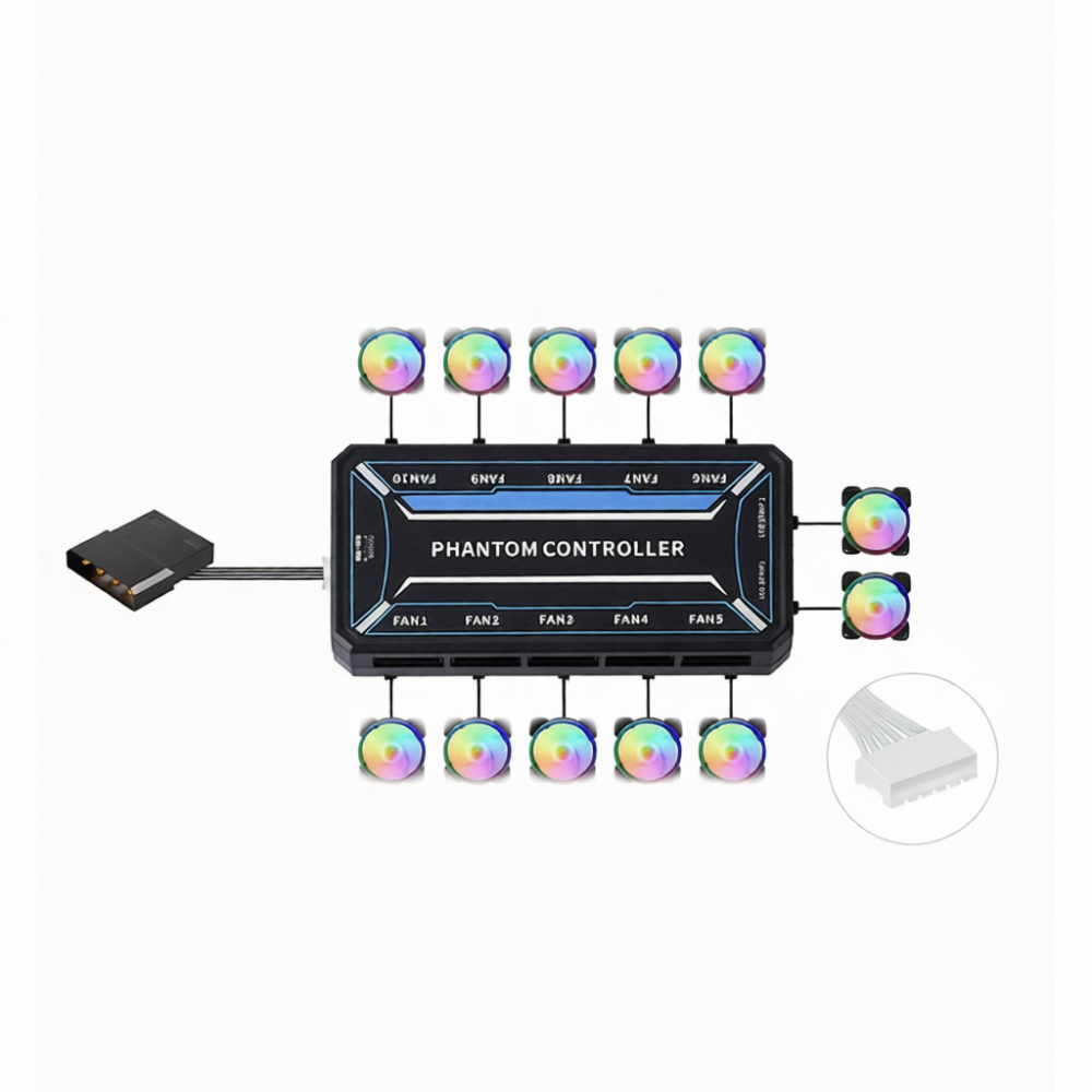 Afstandsbediening 6-pins RGB-v - Case Fan Controller recensie en prijs